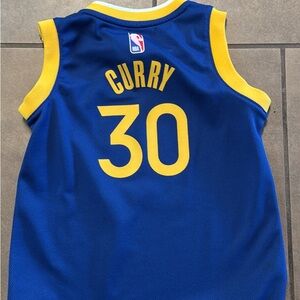 Blue and Yellow Curry 30 NBA Jersey